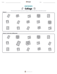 Collage printable worksheet preview