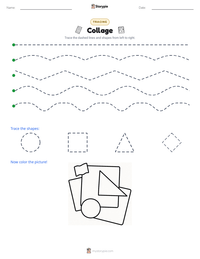 Collage printable worksheet preview