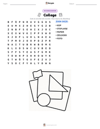 Collage afdrukbare werkblad voorbeeld