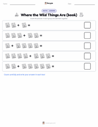 Where the Wild Things Are (book) printable worksheet preview