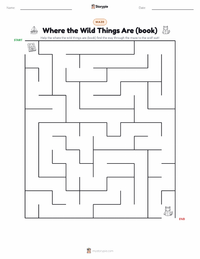 Where the Wild Things Are (book) printable worksheet preview