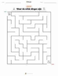 Max en de Maximonsters afdrukbare werkblad voorbeeld