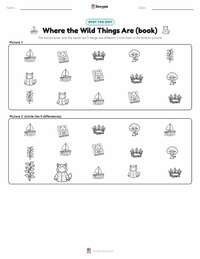 Where the Wild Things Are (book) printable worksheet preview