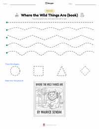 Where the Wild Things Are (book) printable worksheet preview