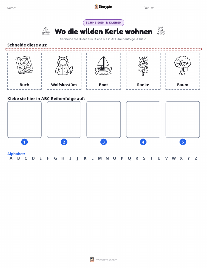 Schneiden & Einfügen Alphabet
