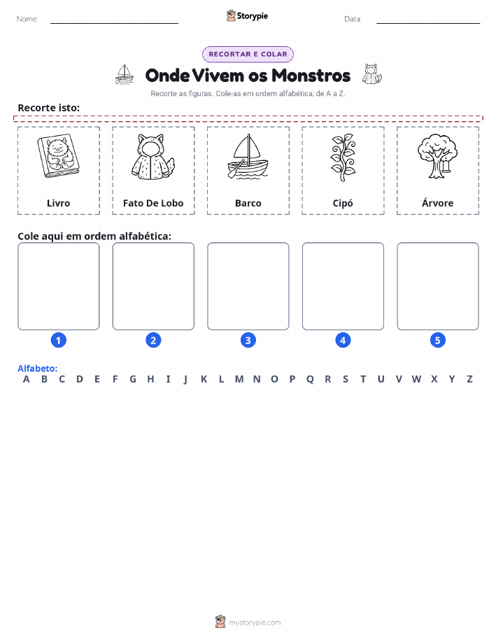 Recortar & Colar Alfabeto