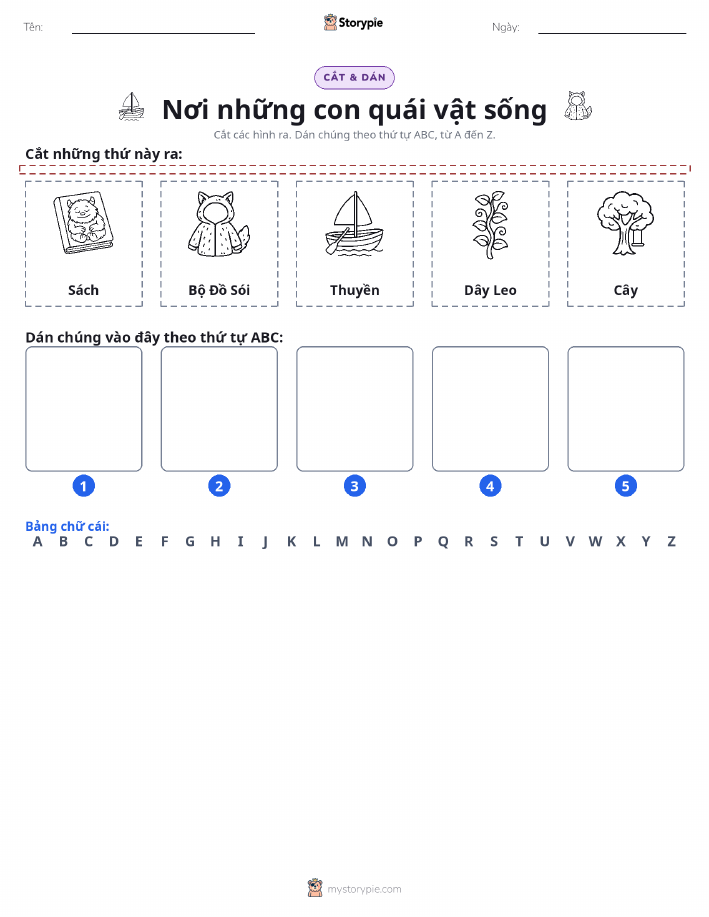 Cắt & Dán Chữ Cái