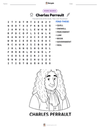 Charles Perrault printable worksheet preview