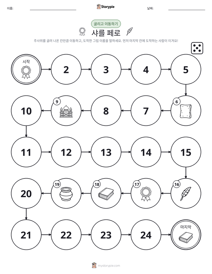 주사위 굴리고 이동하기 게임