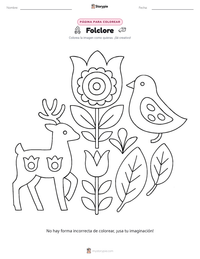 Página para colorear de Folclore para niños