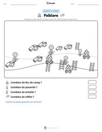Aperçu de la feuille de travail imprimable Folklore