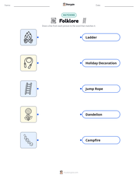 Folklore printable worksheet for kids
