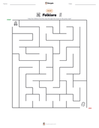Folklore printable worksheet preview