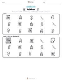 Folklore printable worksheet preview