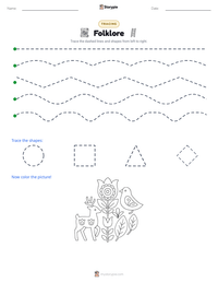 Folklore printable worksheet preview