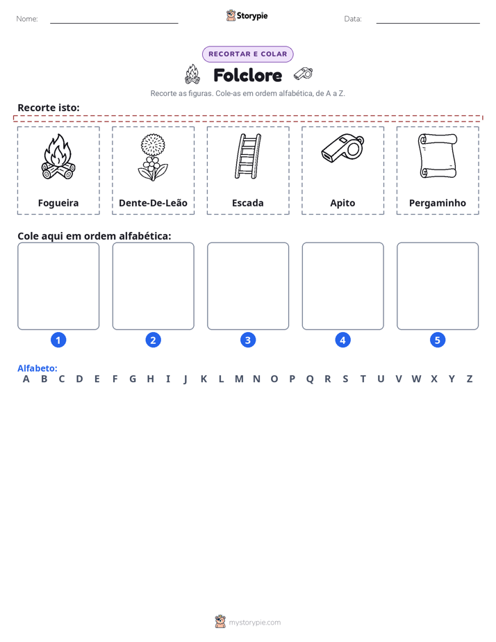 Recortar & Colar Alfabeto