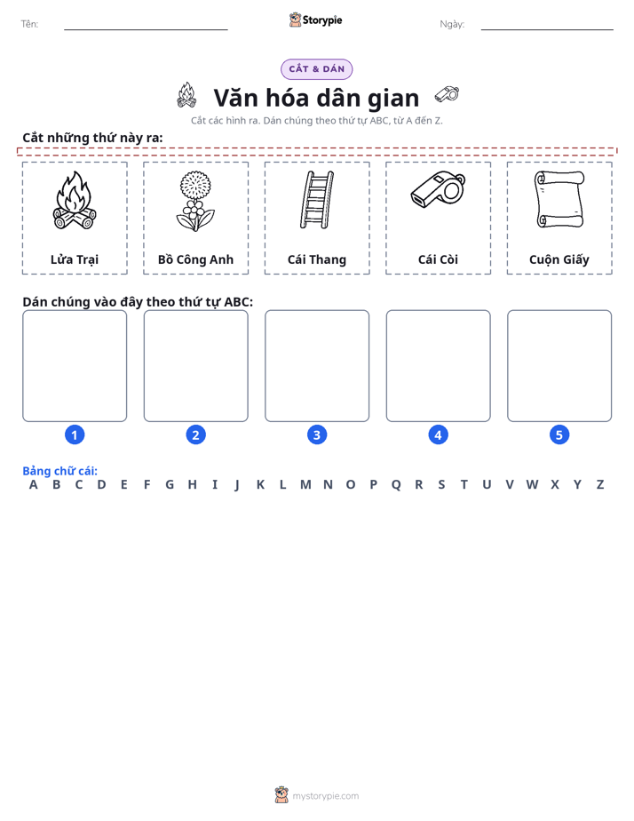 Cắt & Dán Chữ Cái