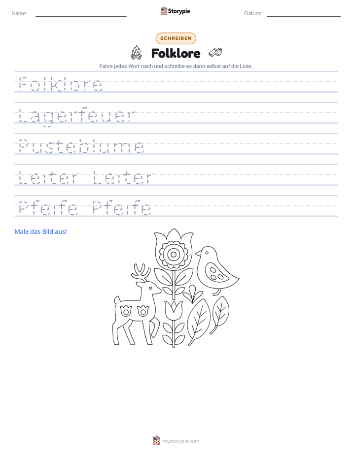 Schreibübung