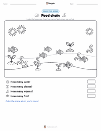 Food chain printable worksheet preview