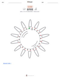 食物链 可打印工作表预览