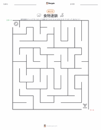 食物連鎖 の印刷可能ワークシートプレビュー