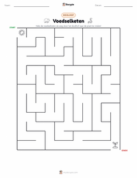 Voedselketen afdrukbare werkblad voorbeeld