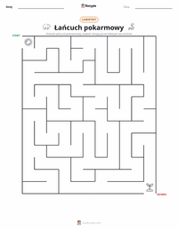 Podgląd drukowalnego arkusza ćwiczeń Łańcuch pokarmowy