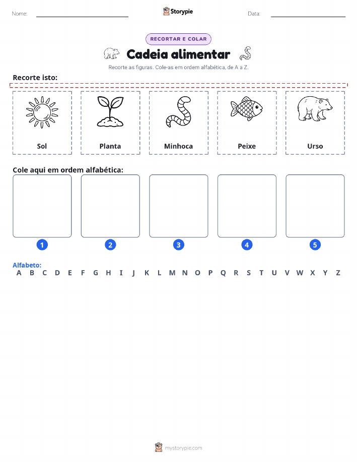 Recortar & Colar Alfabeto