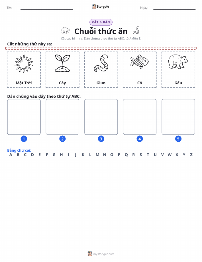 Cắt & Dán Chữ Cái