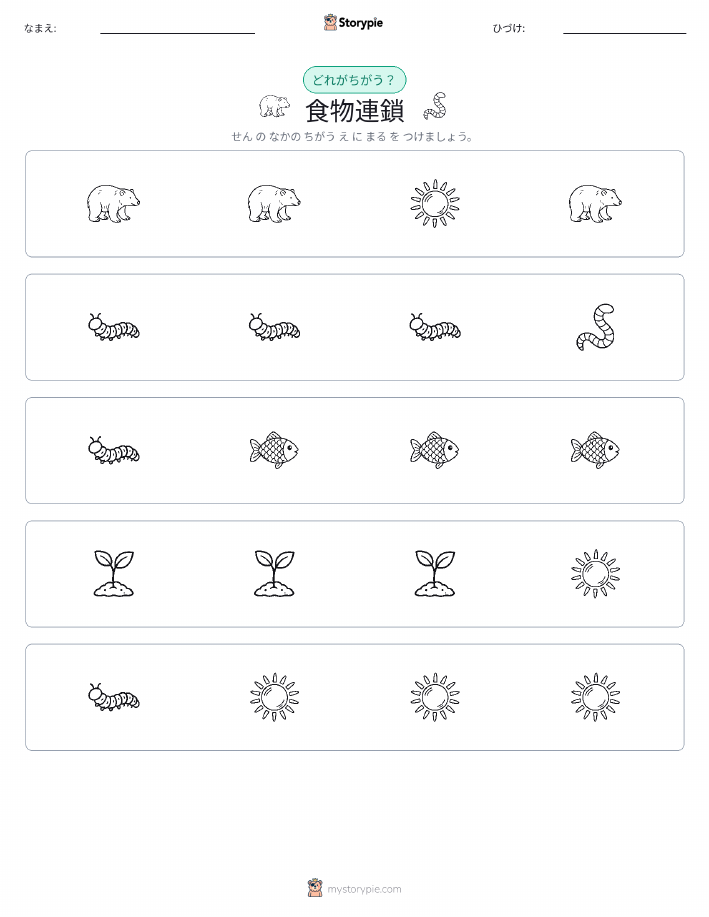 異なるものを見つけよう