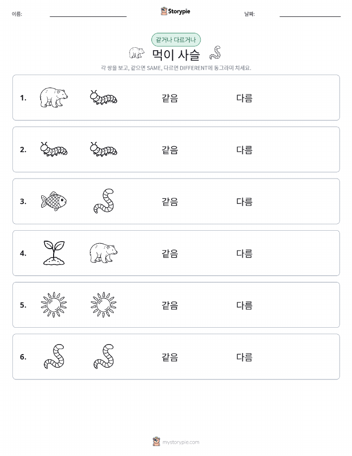 같은 것 또는 다른 것