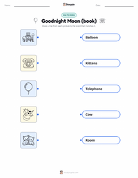 Goodnight Moon (book) printable worksheet for kids