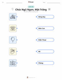 Tài liệu in sẵn Chúc Bé Ngủ Ngon cho trẻ em