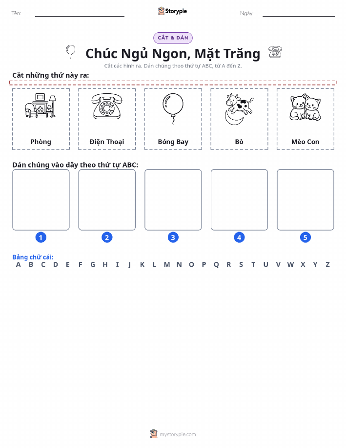 Cắt & Dán Chữ Cái