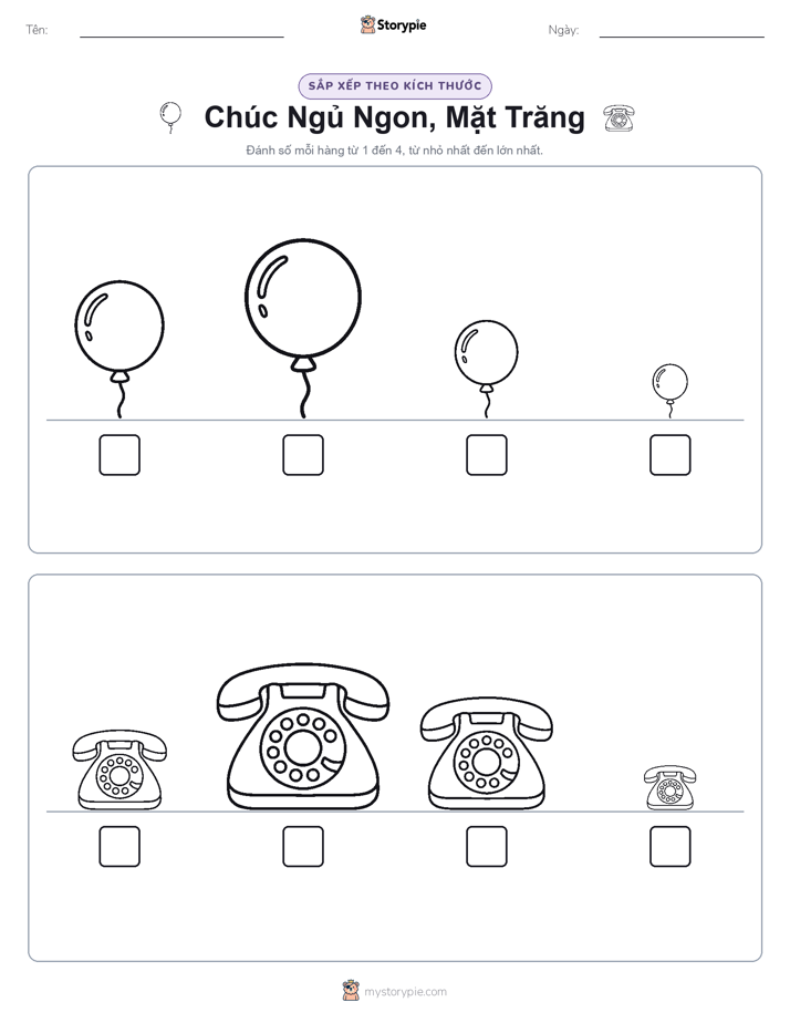 Thứ Tự Kích Thước