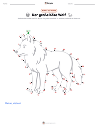 Der große böse Wolf druckbare Arbeitsblatt Vorschau