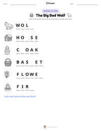 The Big Bad Wolf printable worksheet preview