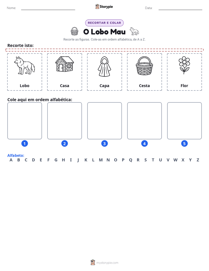 Recortar & Colar Alfabeto