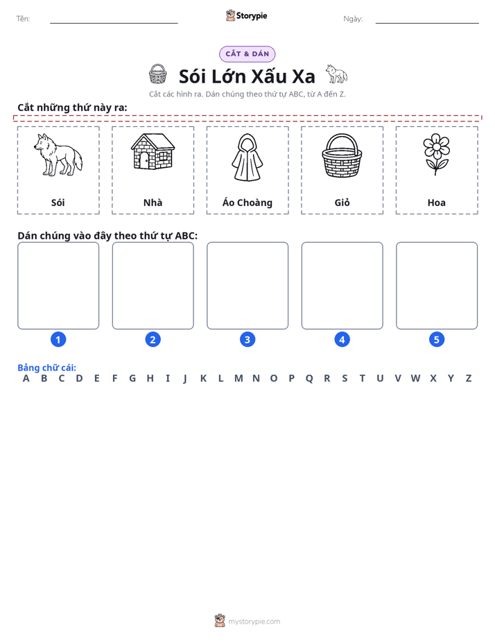 Cắt & Dán Chữ Cái