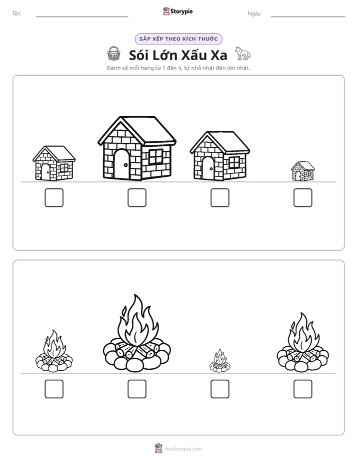 Thứ Tự Kích Thước