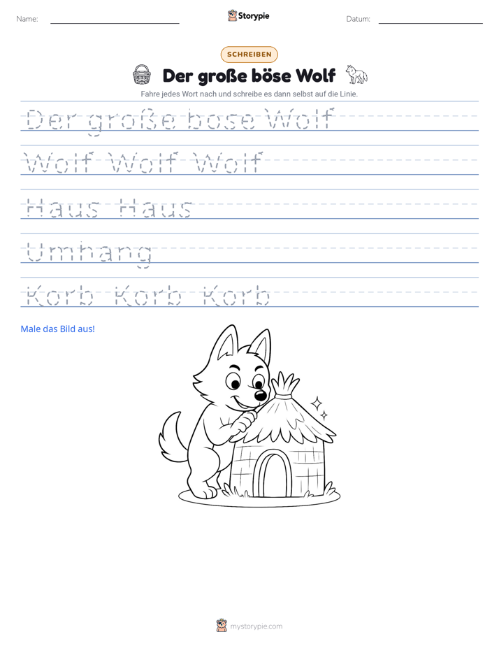 Schreibübung