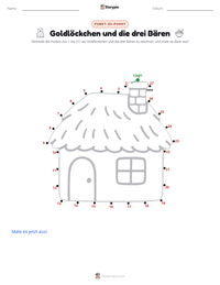 Goldlöckchen und die drei Bären - Englisch druckbare Arbeitsblatt Vorschau