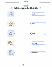 Xem trước tài liệu in sẵn Cô bé Tóc Vàng và Ba chú Gấu - Tiếng Anh