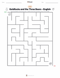 Goldilocks and the Three Bears - English printable worksheet preview