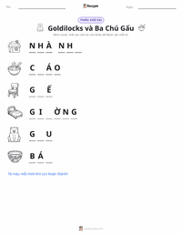 Xem trước tài liệu in sẵn Cô bé Tóc Vàng và Ba chú Gấu - Tiếng Anh