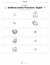 Goldilocks and the Three Bears - English printable worksheet preview