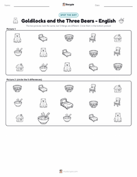 Goldilocks and the Three Bears - English printable worksheet preview
