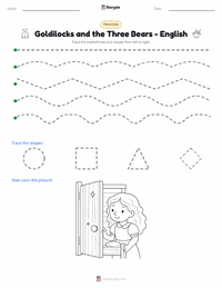 Goldilocks and the Three Bears - English printable worksheet preview