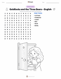 Goldilocks and the Three Bears - English printable worksheet preview