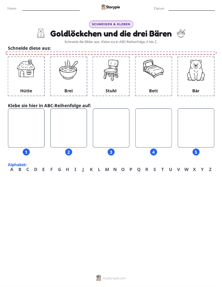 Schneiden & Einfügen Alphabet